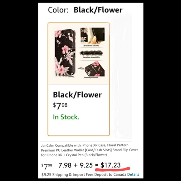 Floral Patterned Phone Case for iPhone XP - Picture 3 of 9